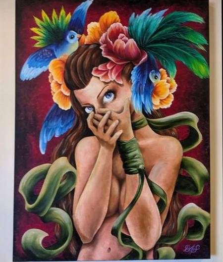 Tattoos - Bonnie Seeley Tropical Lady - 140202